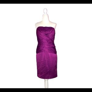 NWT Vintage NICOLE MILLER Collection Satin Strapless Cocktail Dress Sz 6